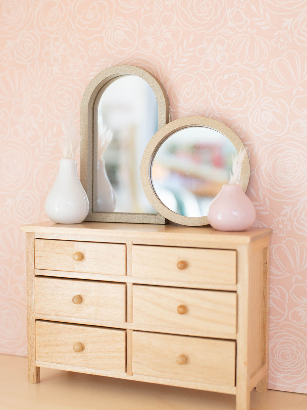 Wide Dresser | Wood Knobs