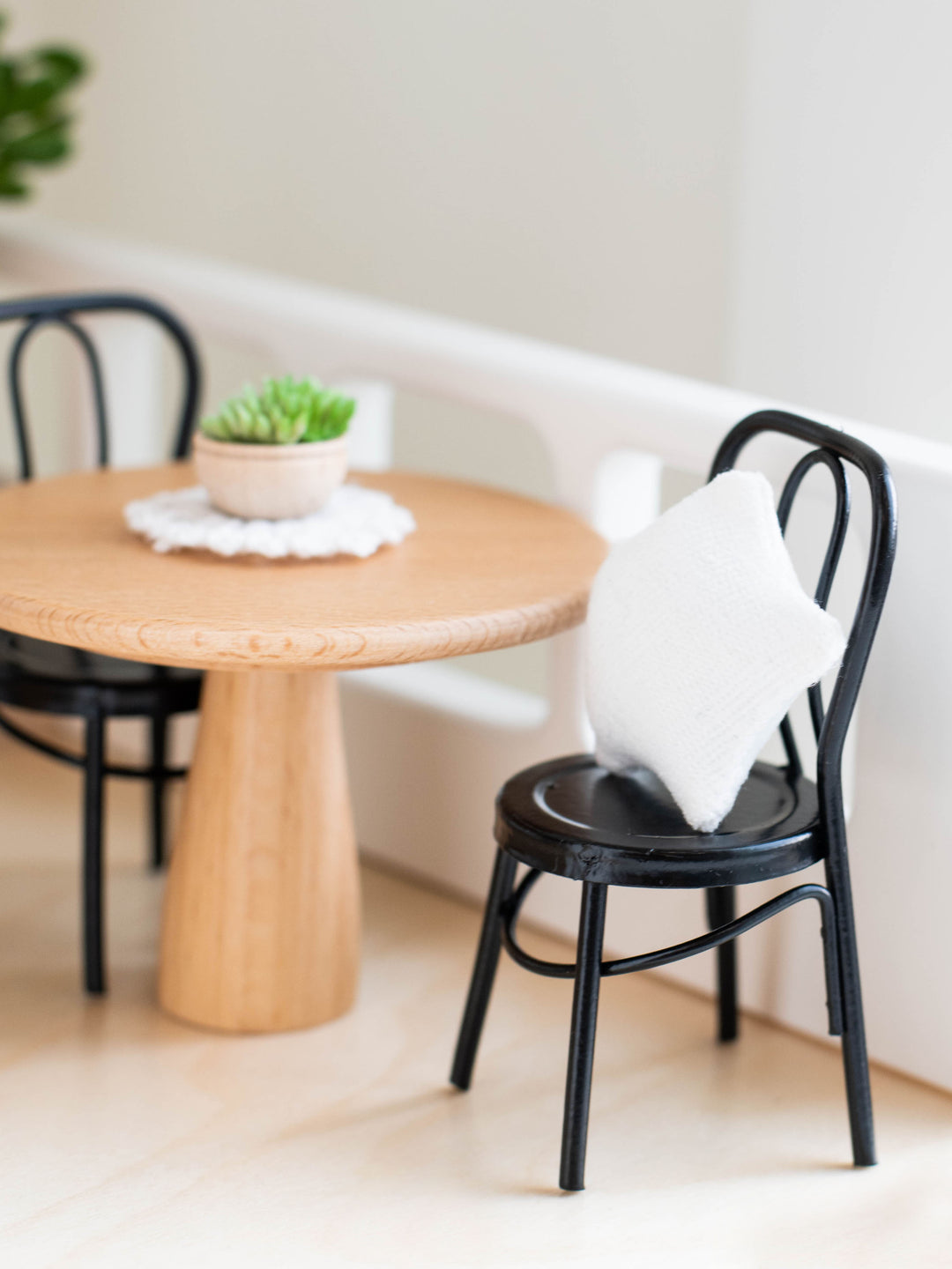 Round Bistro Dining Table | Natural Wood