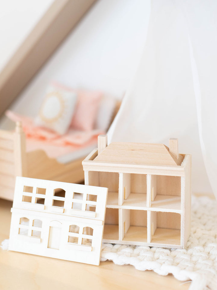 *FLAWED* Mini Play Dollhouse | Natural Wood or White