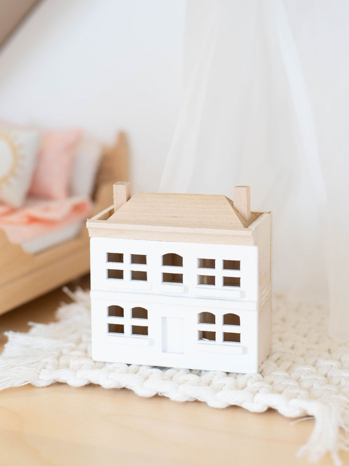 *FLAWED* Mini Play Dollhouse | Natural Wood or White