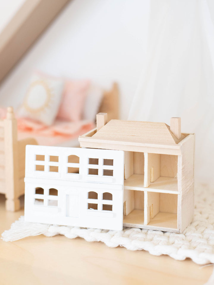 *FLAWED* Mini Play Dollhouse | Natural Wood or White